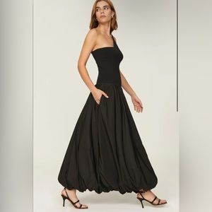 🖤NWOT DEREK LAM DRESS BLACK 10 CROSBY DUNE BALLOON XL 12🖤